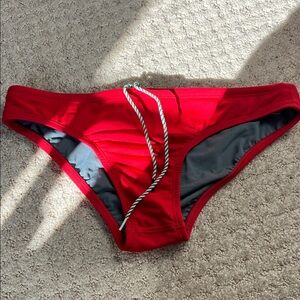 Jolyn Andy Red Bikini Bottom Medium